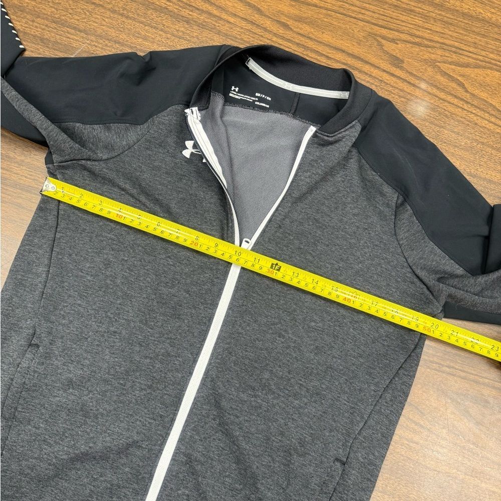 Under Armour Men's Black and Dark Gray Lightweight Track Jacket Size Small - Picture 6 of 8